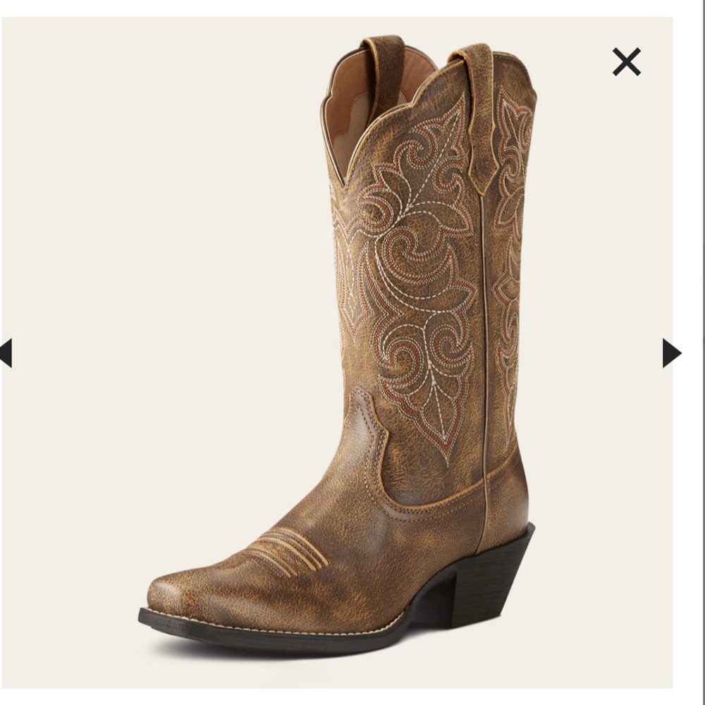 Ariat Square toe cowboy boot.